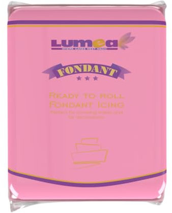 Lumea Rollfondant, 500g, für Torten & Kuchen, elastisch & reißfest, glutenfrei & laktosefrei, Vanillenote - Rosa