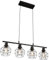 FORCOSO Pendelleuchte Esstisch 4 Flammig, Esszimmerlampe Schwarz Metall Hängelampe E27 Esstischlampe Hängeleuchte Höhenverstellbar, Industrie Vintage Küche Esszimmer Esstisch Lampe Hängend