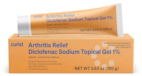 Curist Diclofenac Sodium 1% Topical Gel 100g (3.53 oz) for Arthritis Pain