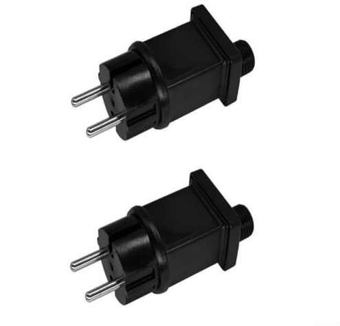 HpLive 2Stück 30V LED Netztei, 3.6W lichterketten Adapter trafo,LED Lichterkette Adapter IP44 Wasserdicht Transformator 0.12A