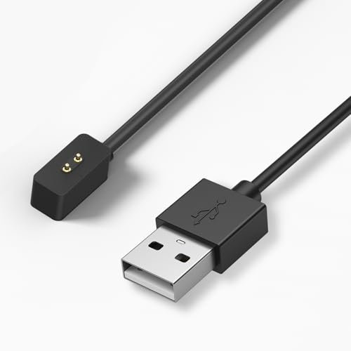 QEINZOY Caricatore per Xiaomi Redmi Watch 3 Active/Redmi Watch 4 / Xiaomi Mi Band 8, USB Caricabatterie Magnetico con Cavo di Ricarica per Redmi 3 Active Orologio Fitness, 100cm, Nero
