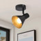 ZMH Deckenstrahler Vintage Deckenlampe Schwarz Gold - 1 Flammig Deckenleuchte Flur E14 Vintage Küchenlampe Schwenkbar Industrial Flurlampe Retro Strahler Metall Deckenspots für Küche Eingang Balkon
