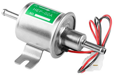 Sirxlevcy Universal 12V HEP-02A Kraftstoff FöRder Pumpe Inline Elektrische Nieder Druck Kraftstoff Pumpe Gas Kraftstoff Pumpe