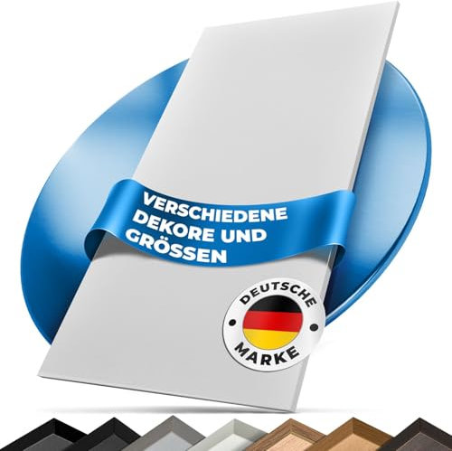 Tischplatte 180x80 | Arbeitsplatte, Küchenarbeitsplatte, Schreibtischplatte aus Holz | Hochwertige Holzplatte für Büro oder als Esstischplatte, Küchenplatte | Holzplatten (Weiß)