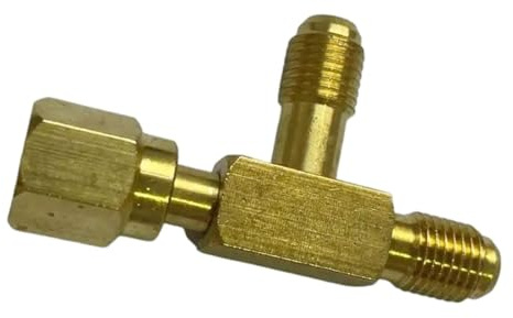 KiBcsLic Schnellkupplung Zugang T Stück Einfach zu Installieren Klimaanlage System Ersatz Fit