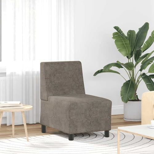 HFXHIJXQ Modulares Sofa ohne Armlehnen Dunkelgrau Wildlederimitat 55x74x82cm Modernes Design Robust und Platzsparend für Wohnzimmer Schlafzimmer Büro