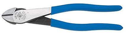 High-Leverage Diagonal-Cutting Pliers, Heavy Duty, 8-Inch Klein Tools D2000-28,Blue/Silver