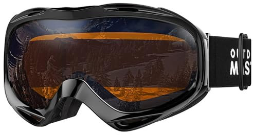 OutdoorMaster OTG Skibrille - Überbrille Ski-/Snowboardbrille für Männer, Frauen & Jugendliche - 100% UV-Schutz (VLT 24% Silber)