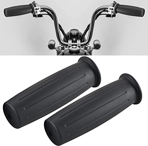 KATUR 7/8 Griffe Schwarze Motorrad lenkergriffe 22mm 7/8 '' 24mm Rutschfester Lenker Gummi Open Bar End Thruster Griffe Komfortgriff für Honda Yamaha Kawasaki Suzuki