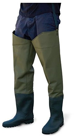 Lineaeffe Waders Traspirante da Pesca Stivale alla Coscia Taglia 45 Impermeabili