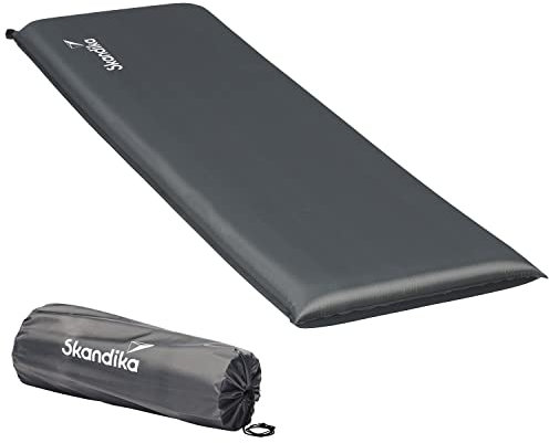 Skandika Easy Isomatte Single | 10 cm dick, selbstaufblasend, leicht, faltbar, selbstfüllender Schaumstoff, Campingunterlage, Gästematratze, Luftmatratze | Camping, Outdoor, Zelt, Auto