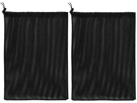 Pump Barrier Bag Pond Pump Filter Netting,2Pcs 12.2x 16.1 Water Pump Filter Bag Water Pump Net Pouch with Drawstring,Industrial-Grade Mesh Material, for Pond Biological Filters