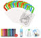 Sinwind DIY Graffiti Taschen Kinder Stoffbeutel Set, Doppelseitiges Muster DIY Graffiti Taschen, 12 Stück Non-Woven Tasche Zum Bemalen & 36 Farbe Buntstifte, Ideal für Geburtstagsfeier Geschenke