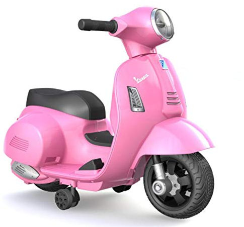 TURBO CHALLENGE - Vespa Gts - Elektrischer Transporter - 119153 - Roller - Rosa - Fahrbereit - Max. 25 kg - Kunststoff - Wiederaufladbare Batterien - Ab 24 Monaten