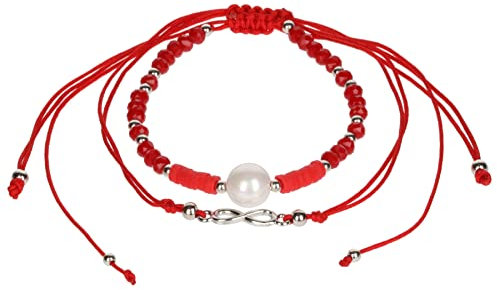 Stands Out, Supplying Outstanding Gifts Aloha Girls Womens Red Pearl Infinity Anklet Ankle Bracelet Adjustable Beach Bead Foot Jewellery
