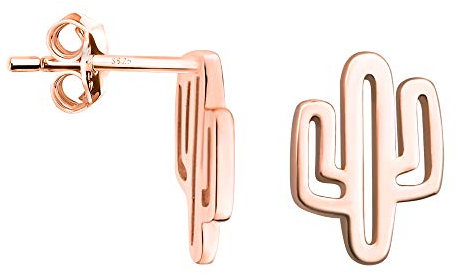 SOFIA MILANI - Damen Ohrringe 925 Silber - vergoldet/rosé golden - Kaktus Ohrstecker - 21026