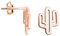 SOFIA MILANI - Damen Ohrringe 925 Silber - vergoldet/rosé golden - Kaktus Ohrstecker - 21026