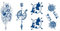 Kompass Tattoos Welt Tattoos Semi-permanente Tattoos Fake Tattoos Semi-Welt 4 Stück Set