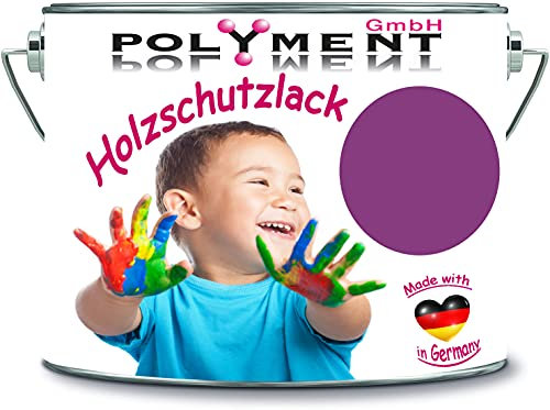 5 Liter Holzschutzlack Holzlack Holzlasur wetterbeständiger Langzeitschutz Wetterschutzfarbe Holzschutzfarbe (RAL 4008 Signalviolett)