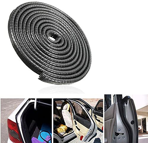 10 m Auto-Schutzleiste, 10 m, Gummidichtung, Kantenschutz, Universal für Auto, LKW, Yacht, Boot (schwarz)