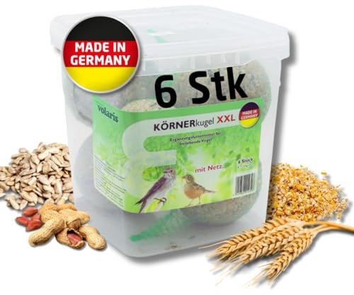 Eggersmann volaris 6 Stück Meisenknödel XXL mit Netz 3 kg | Körnerkugel für Wildvögel |Nährstoffreiches Ganzahresfutter für alle Vogelarten