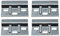 fiXte Heavy Duty Kitchen Cabinet Hanging Brackets Hanger Plate for Wall Mounting Cupboards 63mm x 38mm x 1.6mm (4 Pack)