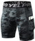 Yishengwan Herren Kompressionsshorts Tights Kurz Schnelltrocknendes Atmungsaktiv Sport Unterhosen Männer Leggings Kurz mit Handytasche Camo Schwarz M