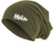 Stylischer Jersey Beanie aus Baumwolle mit reflektierendem Moin Druck Perfekt für Nordlichter, ideal für Freizeit und Sport, Unisex, vielseitig tragbar Oliv XL/XXL
