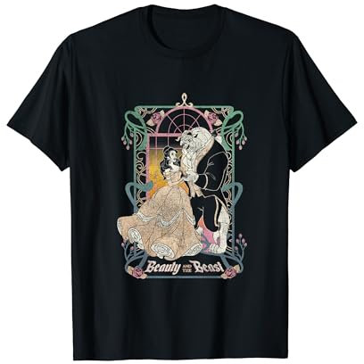 Disney Beauty and the Beast Belle Seventies Retro Poster T-Shirt