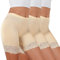 Xnova Unterhosen Hose Unter Rock Damen Anti Chafing Shorts Kurz Hosen Radlerhose mit Spitze Miederhose Boxershorts Hohe Taille Slipshorts Elastikspitze Panties(3 Pack Hautfarbe, S)