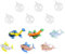 Hemobllo Lot de 6 figurines flottantes en verre soufflé à la main pour aquarium (style aléatoire)