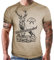 Herren T-Shirt für Jäger: Waidmannsheil - Jagen ist Naturschutz - Used Look Sand 100% Reine Baumwolle