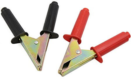 Ruilogod 2 stücke Rot Schwarz Auto Fahrzeug Batterieprüfung Alligator Clips Ladegerät Klemmen