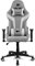 Drift Gaming Chair DR90 -DR90GW - Professional Gaming Chair, atmungsaktiver Stoff, gepolsterte 2D-Armlehnen, verstärktes Nylon-Fußkreuz, Klasse 4 Kolben, Neigung, Lenden-/Halswirbelkissen, grau/weiß