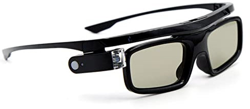 Universelle 3D-Brille, Wiederaufladbare 144-Hz-DLP-LinK-3D-Aktiv-Shutter-Brille, LCD-Linse, 3D-Brille für 3D-DLP-Orojektoren, USB-Aufladung, 45-mAh-Lithiumbatterie, 40 Stunden Ununterbrochene(GL1800)
