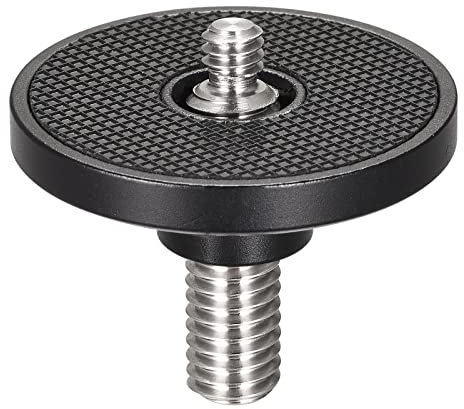 sourcing map Mic Stand Adapter - 1/4 to 3/8 Male Double-Side Mounting Screw Adapter 1.73 Dia for Camera Tripod Monitor Holder of Aluminum Alloy