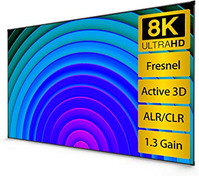 CASIRIS Fresnel Ambient Light Rejecting Screen 100 inch, 16:9 Fixed Frame Screen for Ultra Short Throw Projectors, 85% Ceiling Light Rejecting, 90% Picture Quality Improved, 16:9 Format