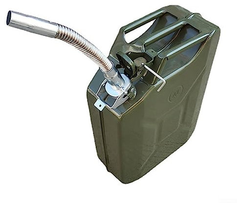 Beccuccio flessibile in metallo argentato per tanica per tanica, adatto per standard 5L - 20L/durevole 30 cm