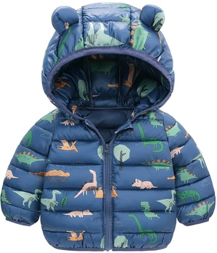 Happy Cherry Cappotto Piumino Bambini Bambina Giacca Invernale con Cappuccio Bimba Bimbo Giubbotto Imbottito Leggero Caldo Carino Antivento Autunno Inverno 9 Mesi - 4 Anni