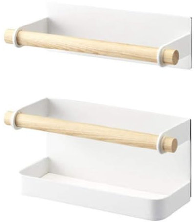Graootoly Porte-parapluie mural d'intérieur en métal et bois, étagère de rangement pour parapluie japonais pour , blanc
