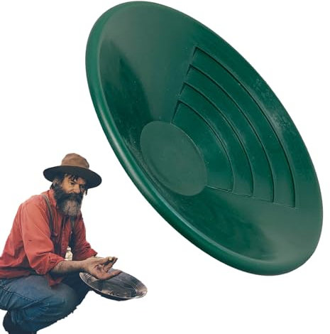 Idezek Pentola per Lavaggio Dorata - Setaccio per Trappola per panning 'Oro - Setaccio d'oro per rilevatore di Ricerca in Montagne inaccessibili, fonti d'Acqua, fiumi, miniere minerarie