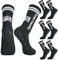 Apricitie 3 Paare Fussball Socken Kinder Fußballsocken Anti Rutsch Grip Jungen Fußball Socken Rutschfeste Sportsocken für Fussball Basketball Laufen Rugby Tennis(S, Schwarz)