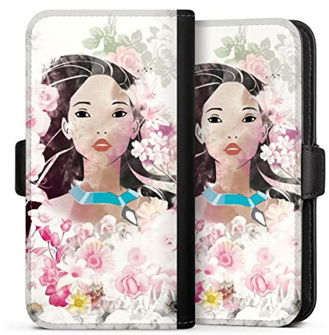 DeinDesign Flip Case kompatibel mit Samsung Galaxy S24 Ultra Handyhülle aus Kunst Leder schwarz Klapphülle Pocahontas Disney Offizielles Lizenzprodukt
