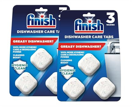 Finish In-Wash Dishwasher Cleaner Tablets, 53g, 6 Tablets (3 tablets x 2), Up to 6 Months of Clean