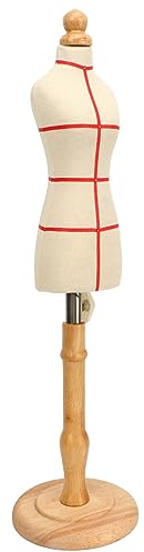 Maniquí Ajustable de Costura, Base Estable de Madera | Ajuste preciso de patrones, coser y modificar sin deslizamientos, cuerpo de lona duradera, para sastres profesionales y afici