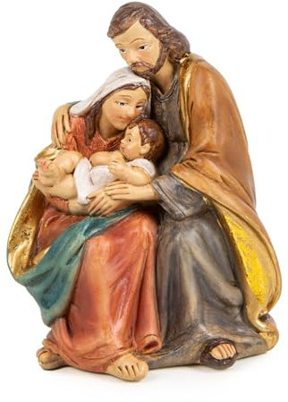 Logbuch-Verlag kleine Krippe zum Hinstellen Tischkrippe Weihnachtskrippe Heilige Familie Geschenk zu Weihnachten 10 cm