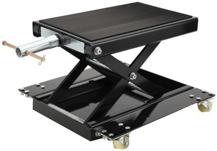 TABODD 500 kg Motorradhebebühne Motorradheber mit 4 Rädern, Belastbar Motorrad Heber Autos Montagebock Motorrad, Einstellbare 120-390 mm Montagebock Motorradlift, Motoständer Reparatur in Garage