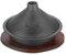 LVYUDS Fonte Tajine Pot Marocain avec Plateau, Antiadhésif Tajine avec Conique Couvercle Compatible avec Induction Cuisinier Gaz Cuisine Essentiel(Size:28)