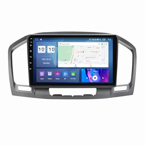 HURUMA Android 12 Autoradio Mit Navi 2 Din 9 Zoll Touchscreen Autoradio Für Opel Insignia 2008-2013 Mit Carplay Android Auto,mit RDS Bluetooth FM AM Lenkradsteuerung Rückfahrkamera(Color:M500 8+128G)