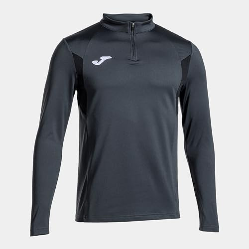 Joma - Herren-Sweatshirt - Winner III - halber Reißverschluss, Antrazit, schwarz, XXL